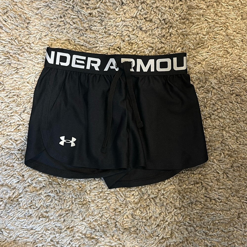 NWT youth girls extra small black athletic short with drawstring
